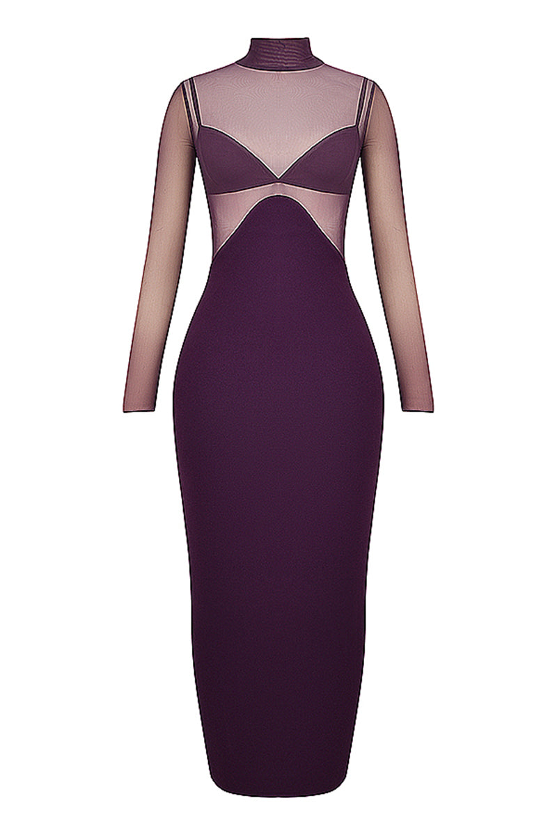 Paris Purple Backless Sexy Maxi Dress