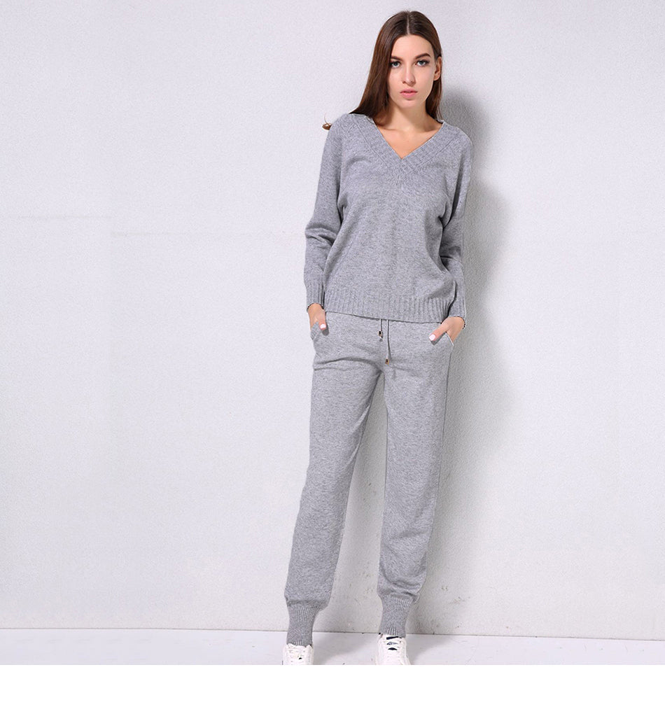 Barbara V Neck Sweater and Harem Pant