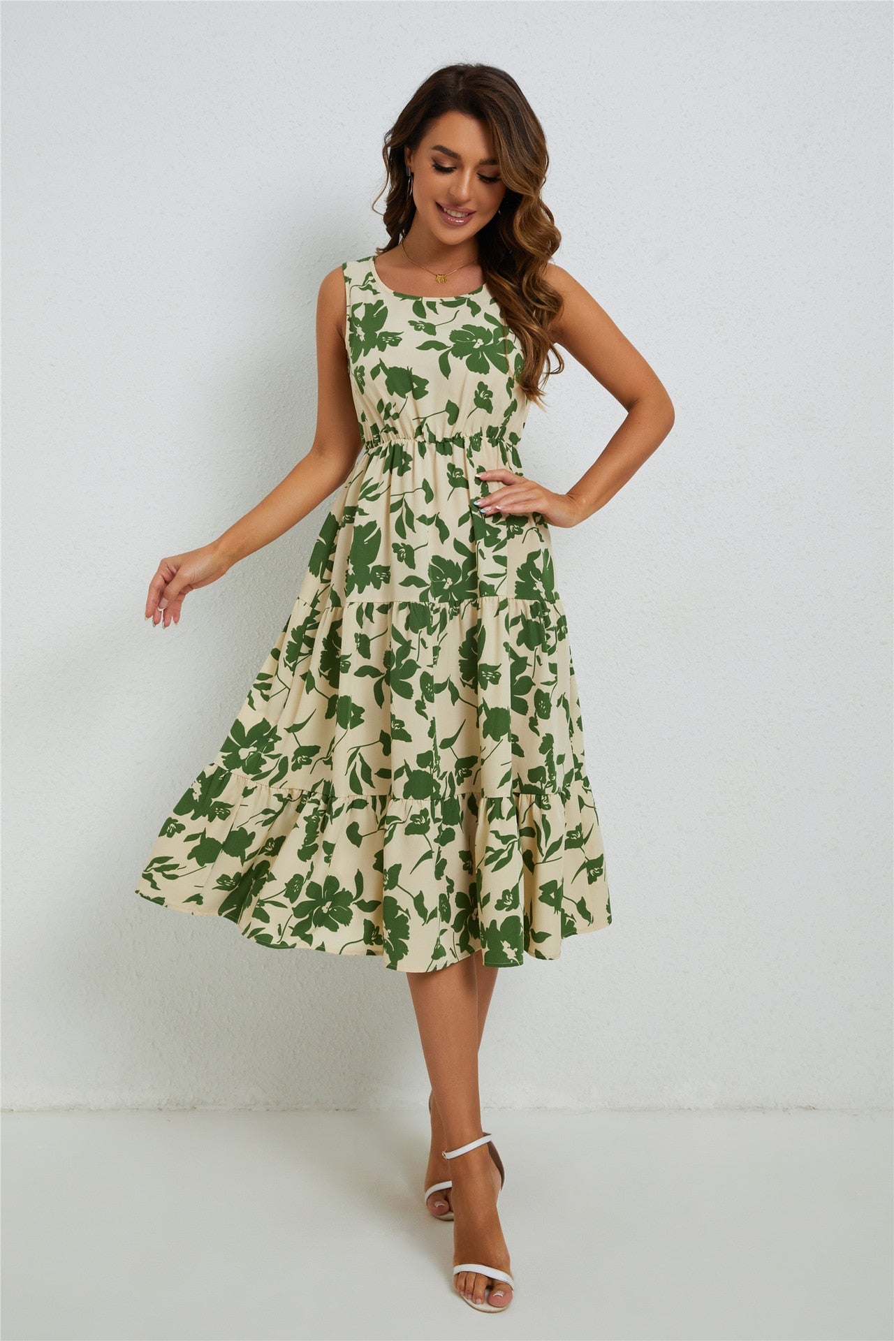 Cindy Floral Midi Dress