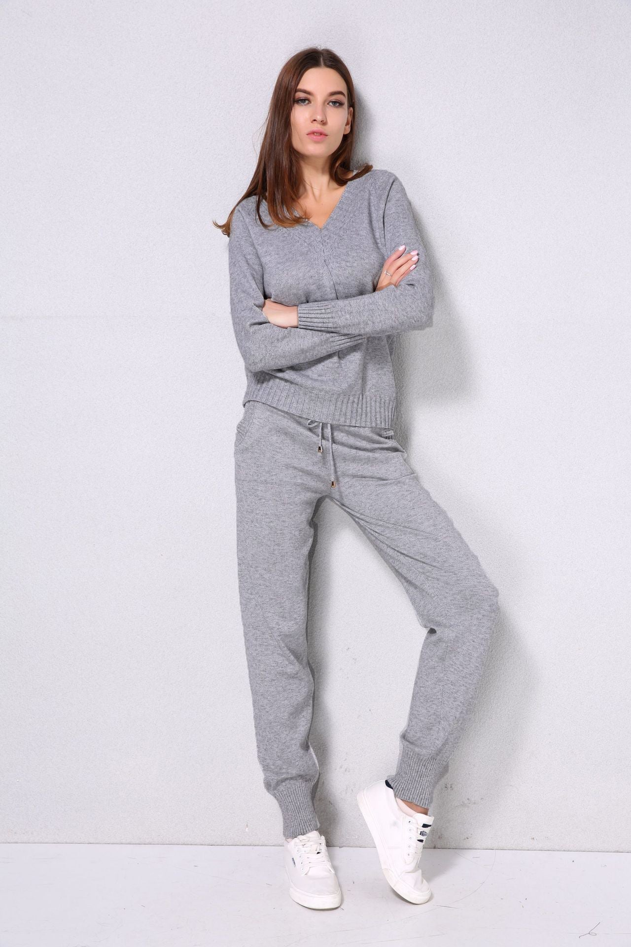 Barbara V Neck Sweater and Harem Pant