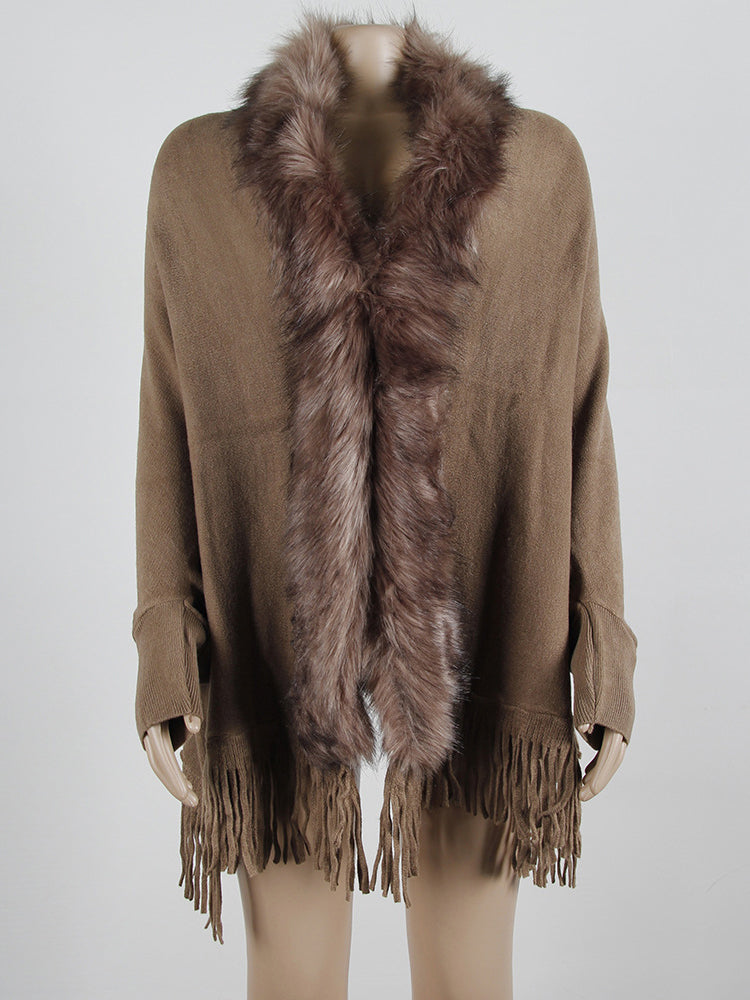 Molly Fur Collar Bohemian Oversized Women Cardigan