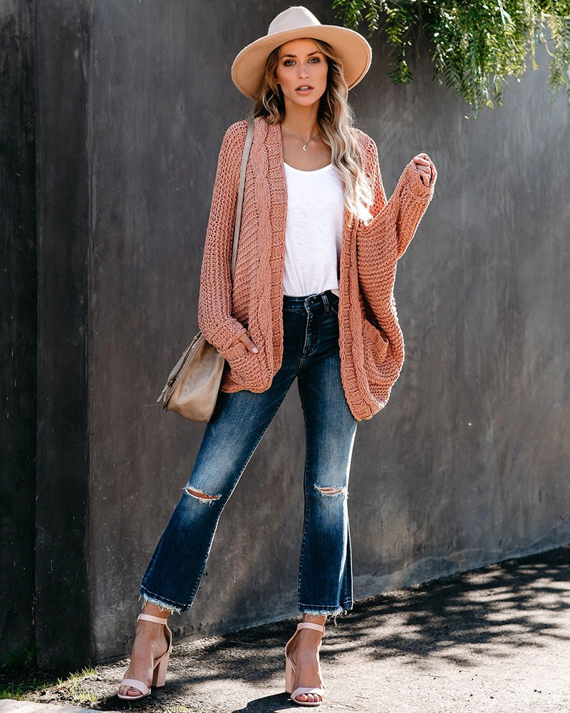 Paris Oversize Sleeve Boho Knitted Women Sweater