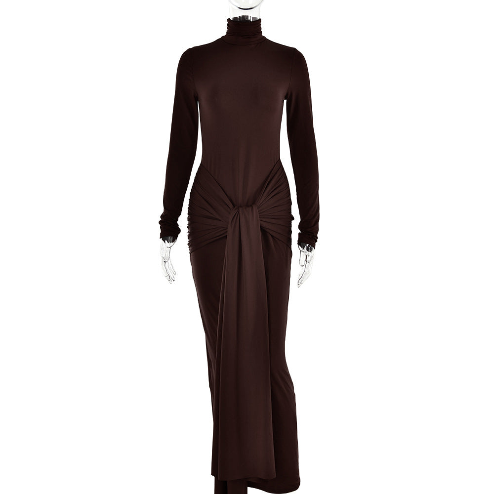 Gloria Turtleneck Long Sleeve Maxi Dress