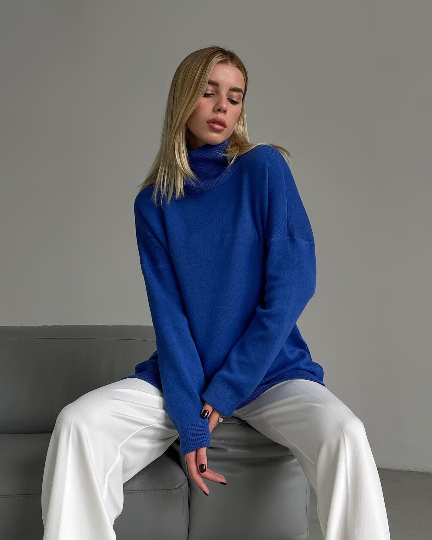 Paula Turtleneck Oversized Casual Women Sweater