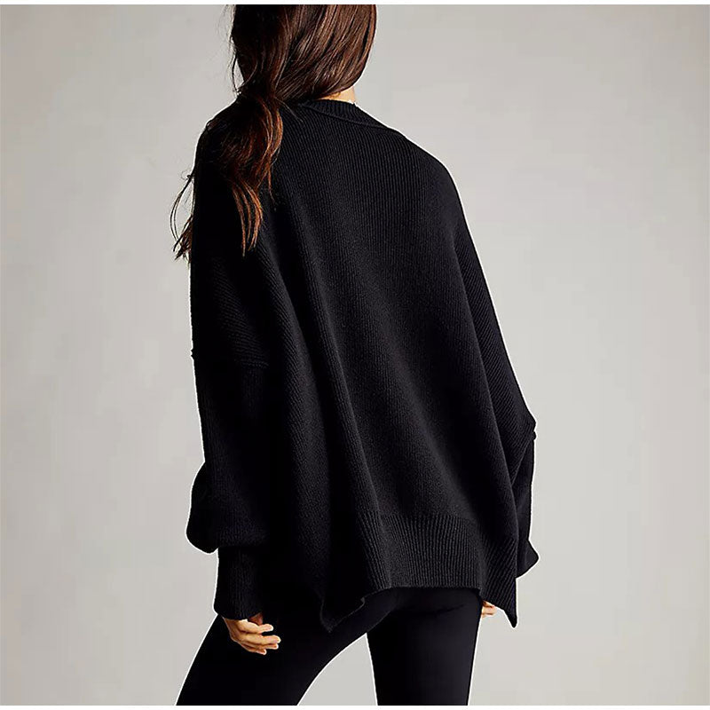 Ella Oversized Slit Knit Women Sweater