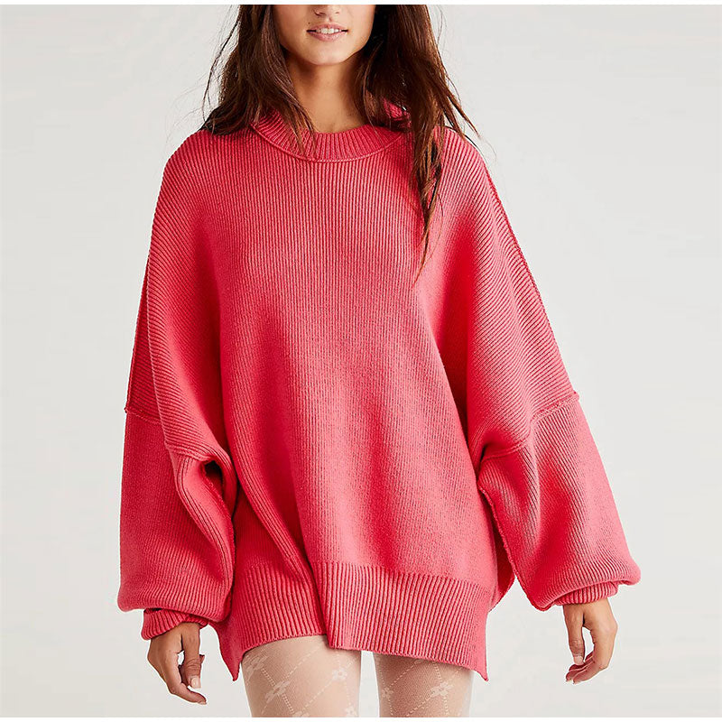 Ella Oversized Slit Knit Women Sweater