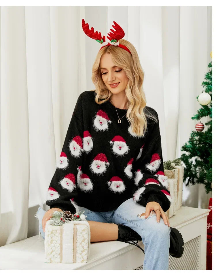 Rachel New Year Christmas Loose Women Sweater