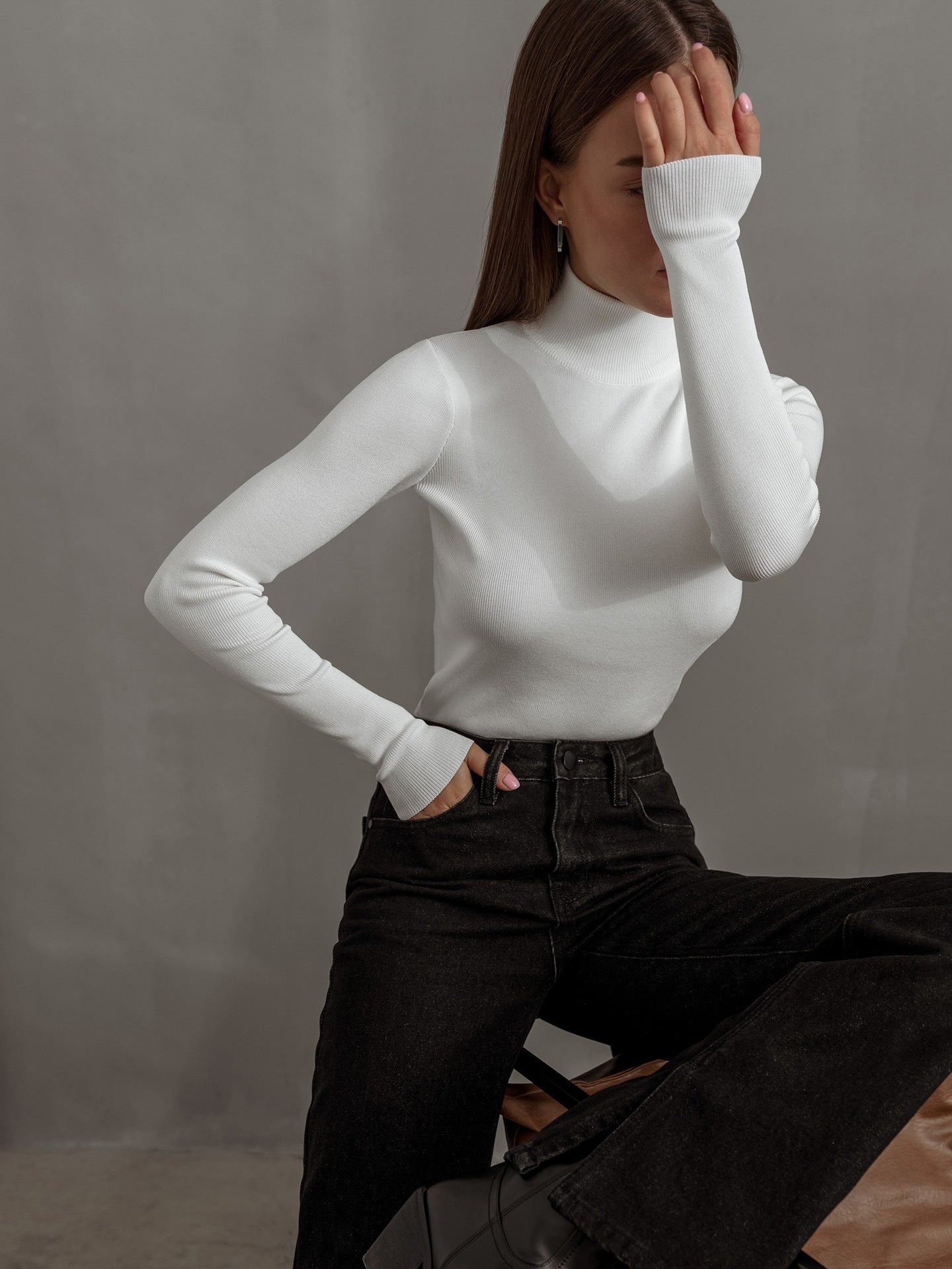 Sheila Turtleneck Slim Women Sweater