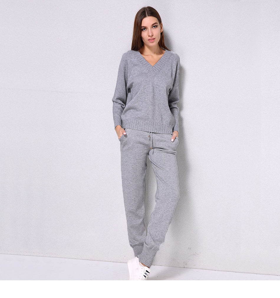 Barbara V Neck Sweater and Harem Pant