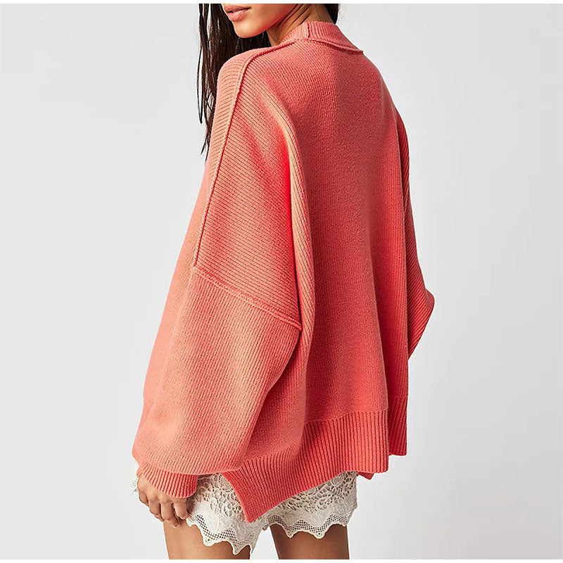 Ella Oversized Slit Knit Women Sweater