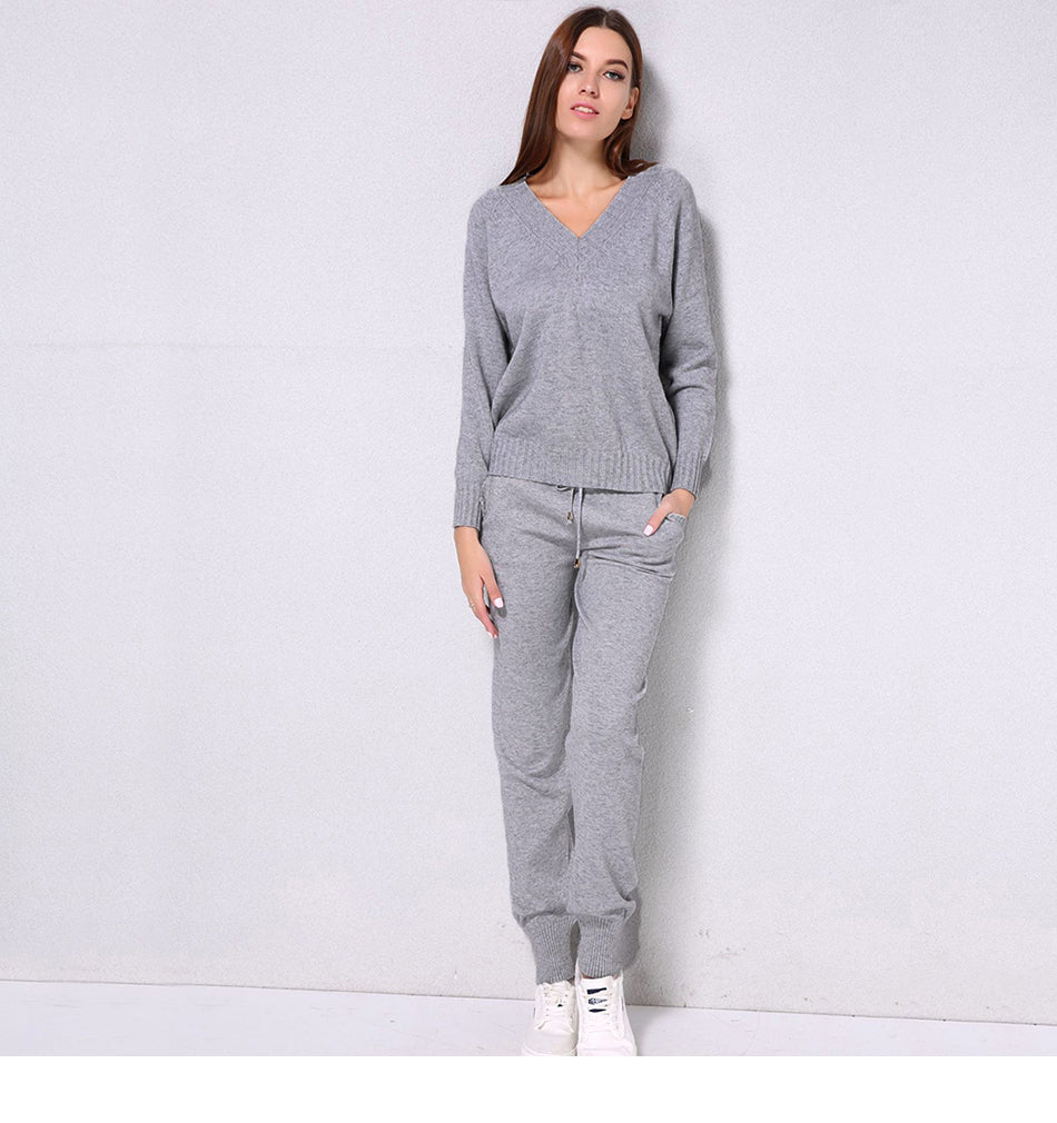 Barbara V Neck Sweater and Harem Pant