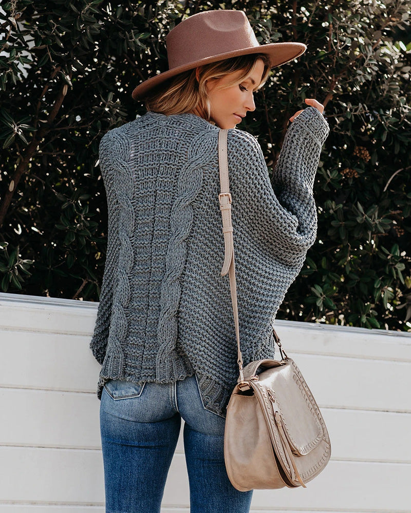 Paris Oversize Sleeve Boho Knitted Women Sweater