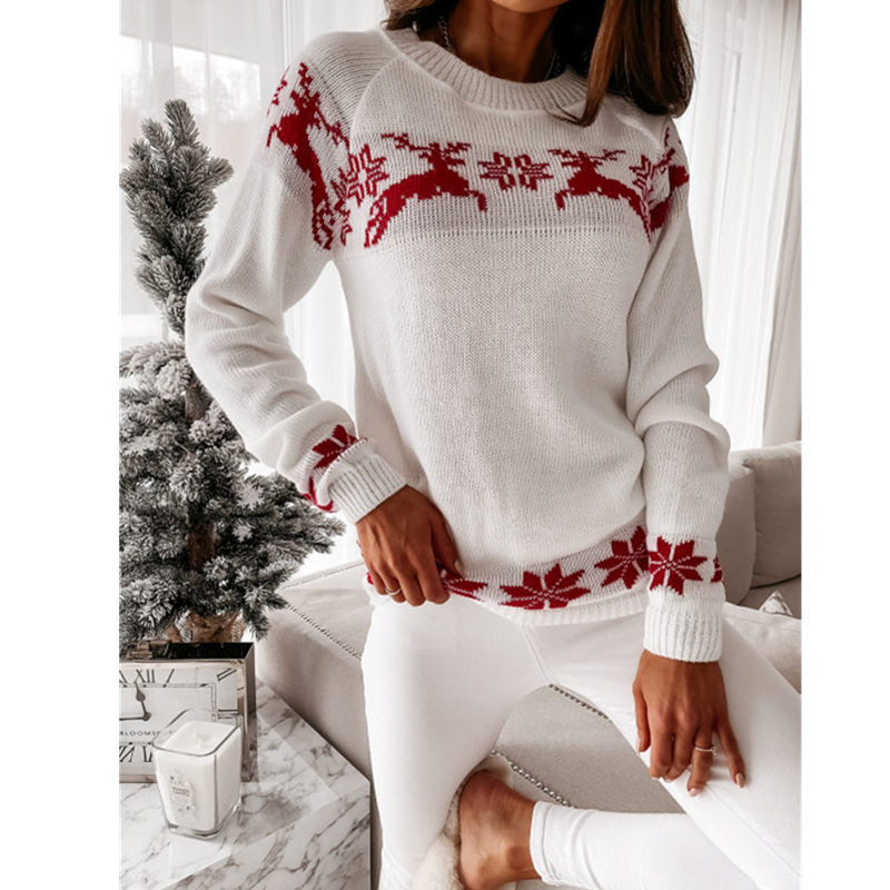 Debbie Knitted O-neck Loose Women Sweater