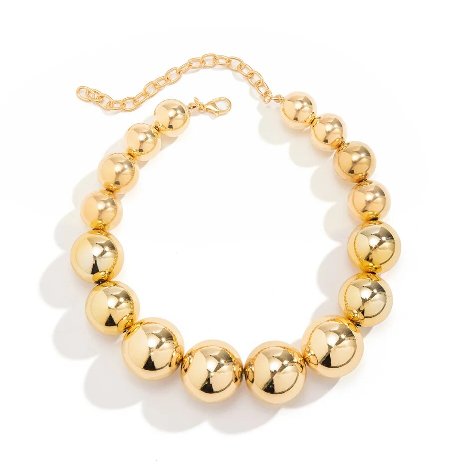 Erin Big Ball Bead Chain Necklace