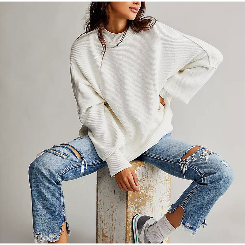 Ella Oversized Slit Knit Women Sweater