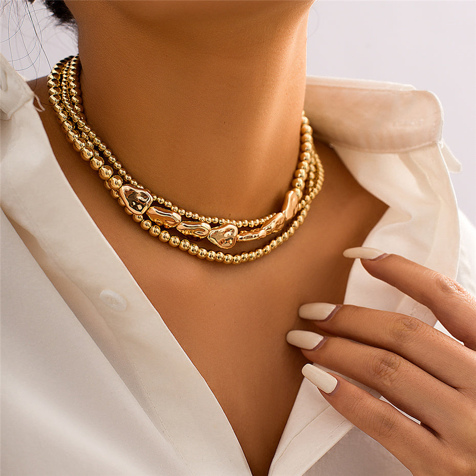 Carmen Vintage Multilayer Ball Chain Necklace