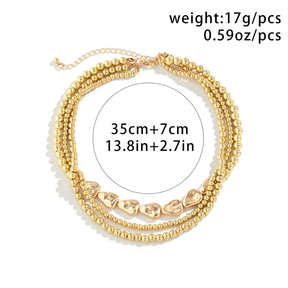 Carmen Vintage Multilayer Ball Chain Necklace