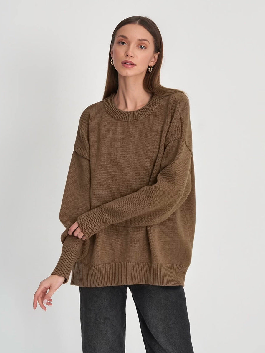 Janice O Neck Oversized Casual Women Sweater