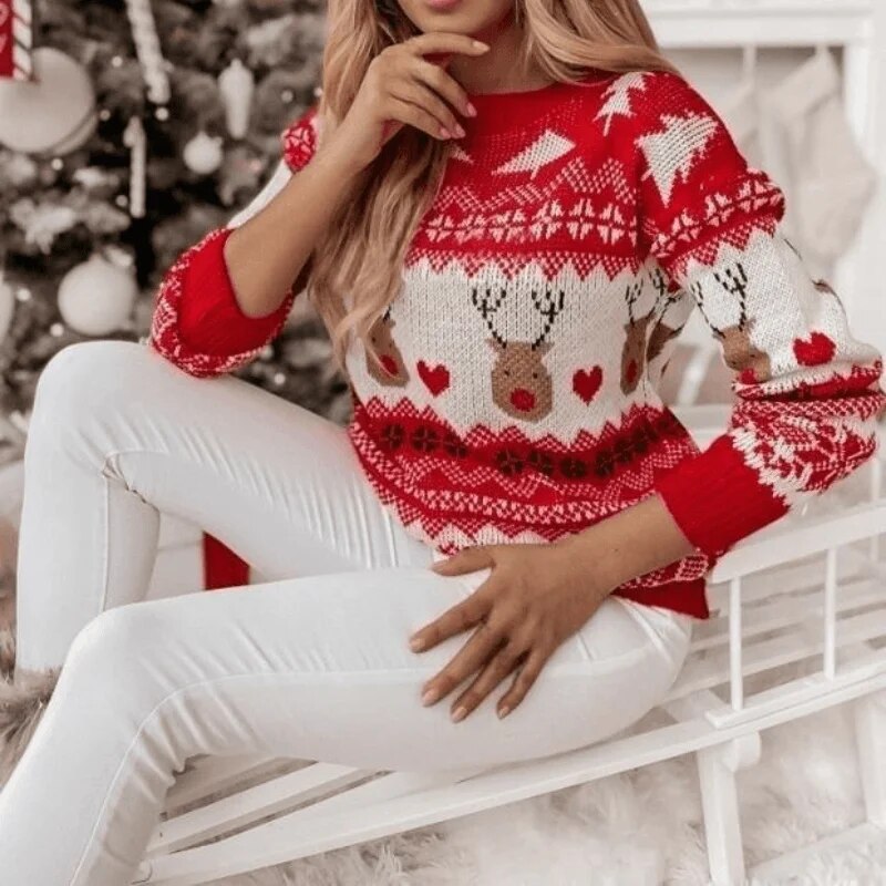 Valery Casual Soft O Neck Long Sleeve Women Sweater