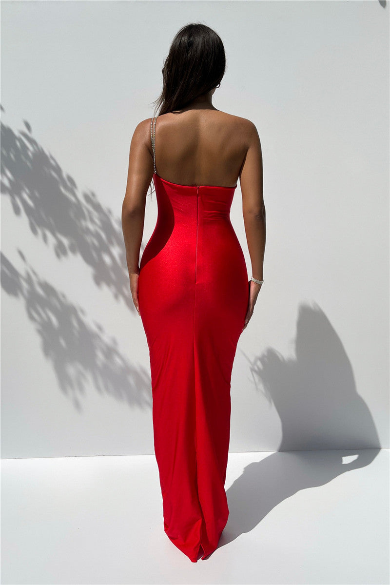 Joan One Shoulder Backless Sexy Maxi Dress