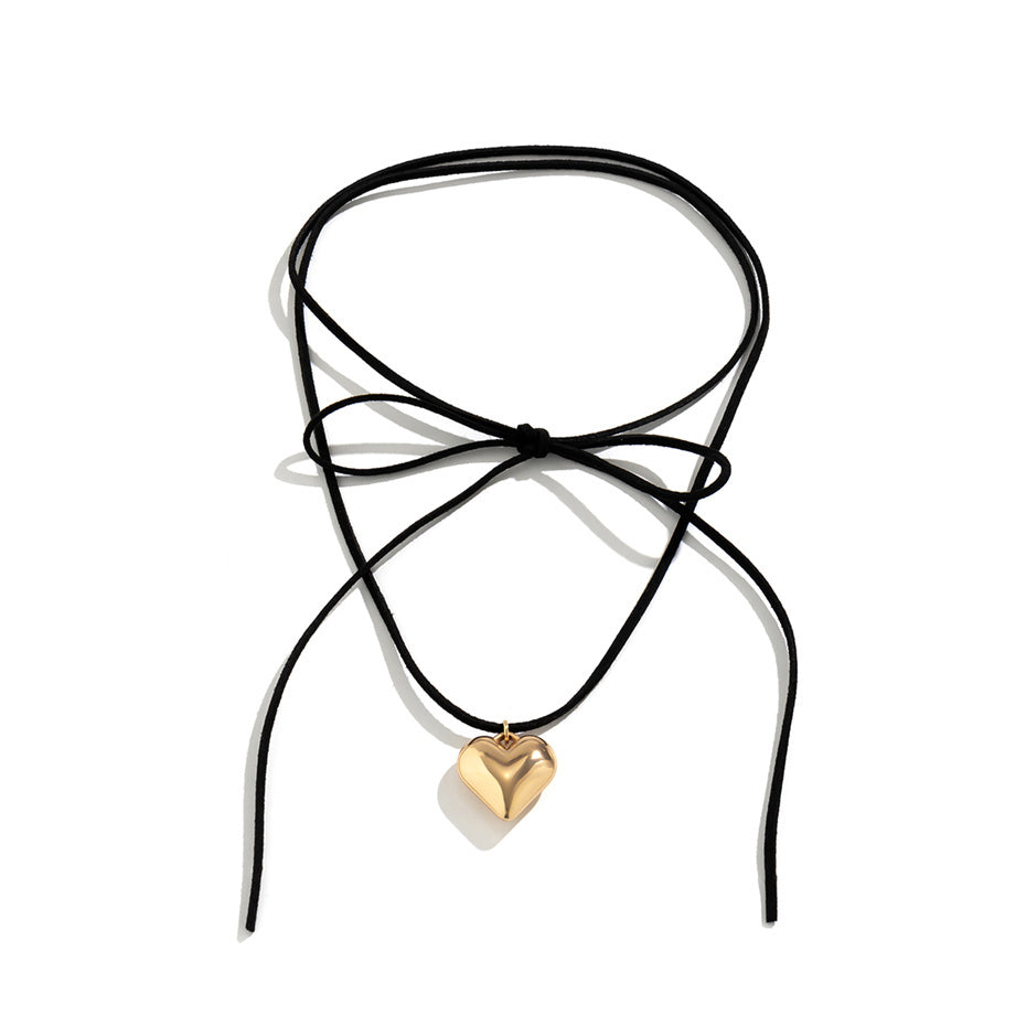 Beverly Goth Love Heart Pendant Necklace