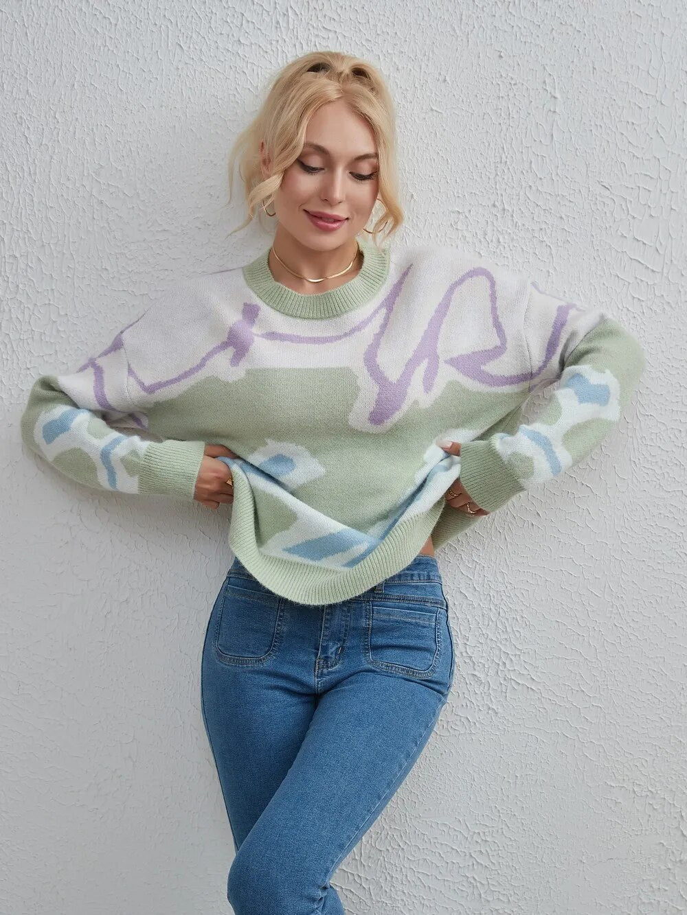 Ashley Oversize Knitted Women Sweater