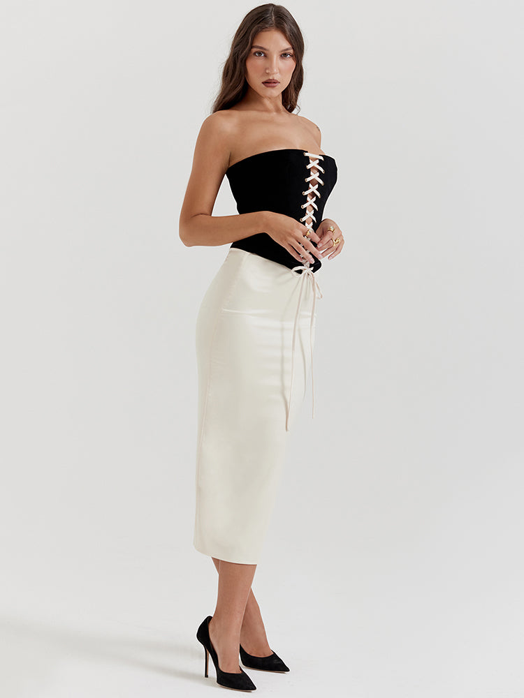 Jade Two Piece Set Sexy Midi Skirt