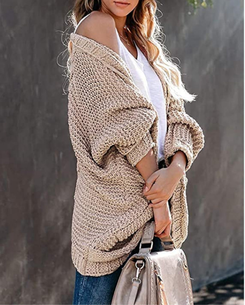 Paris Oversize Sleeve Boho Knitted Women Sweater