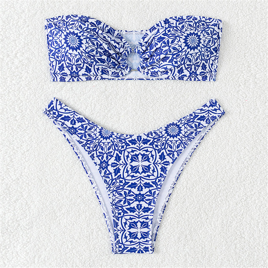 Natalie Bandeau Printed Brazilian Bikini