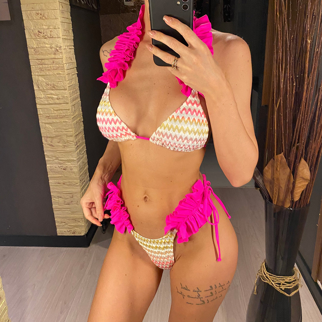 Terri With Skirt Waved Ruffled Frilled Bikini