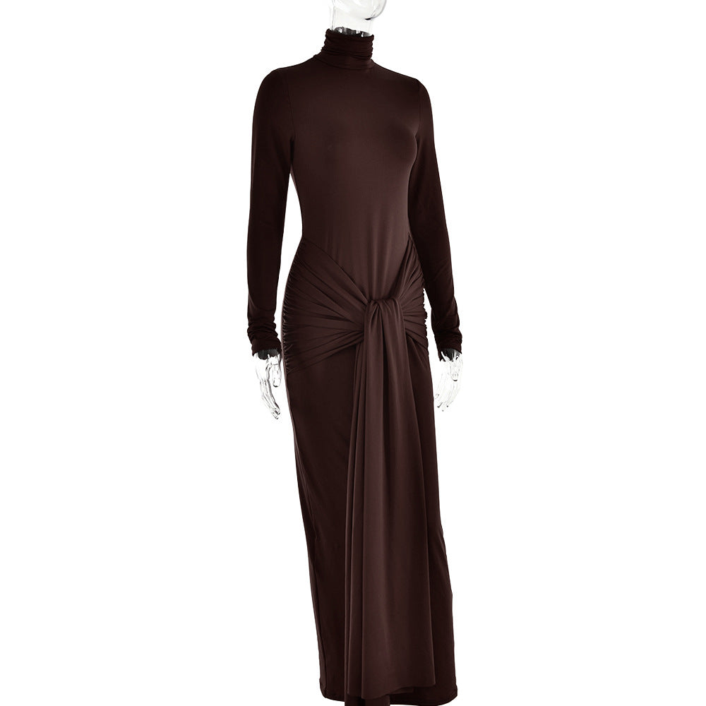 Gloria Turtleneck Long Sleeve Maxi Dress