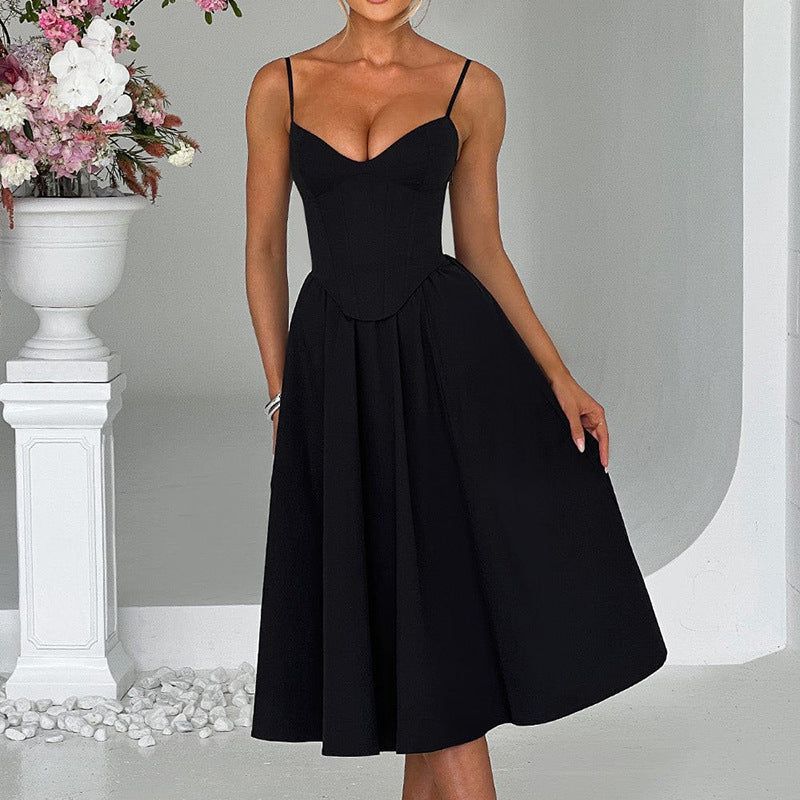 Sandy Backless Loose Sexy Midi Dress