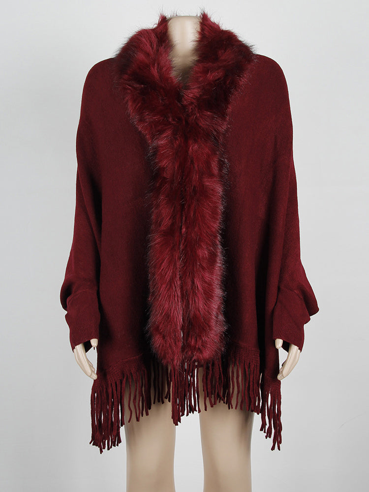 Molly Fur Collar Bohemian Oversized Women Cardigan