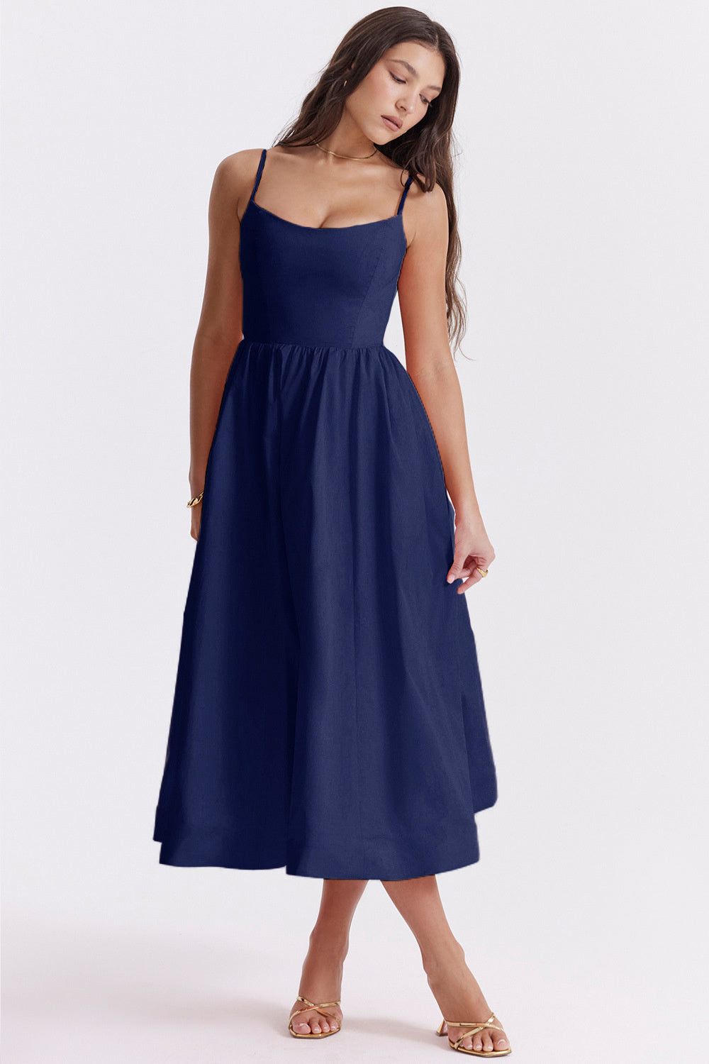 Valerie A-line Loose Midi Dress