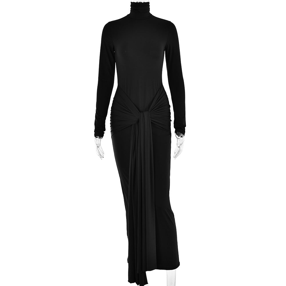 Gloria Turtleneck Long Sleeve Maxi Dress