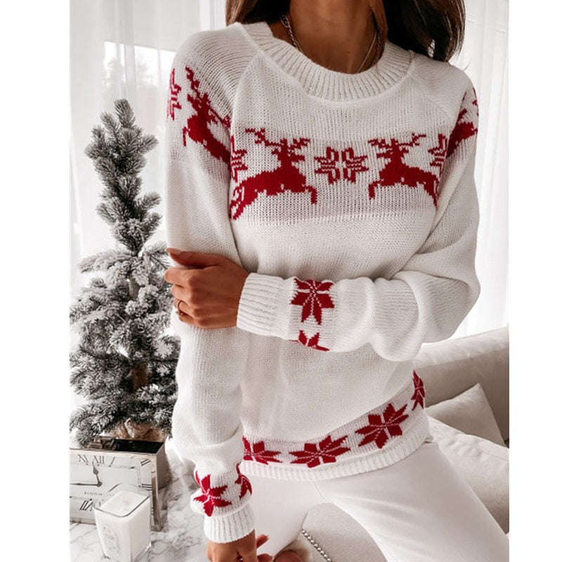 Debbie Knitted O-neck Loose Women Sweater