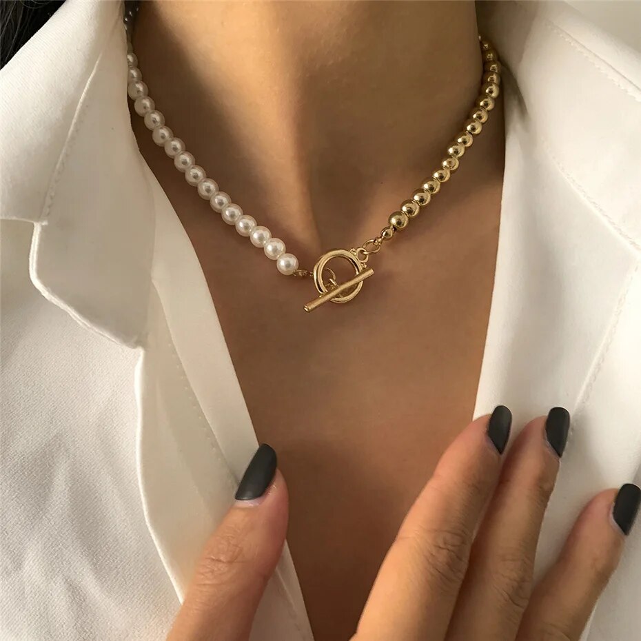 Nicole Pearl Chain Necklace