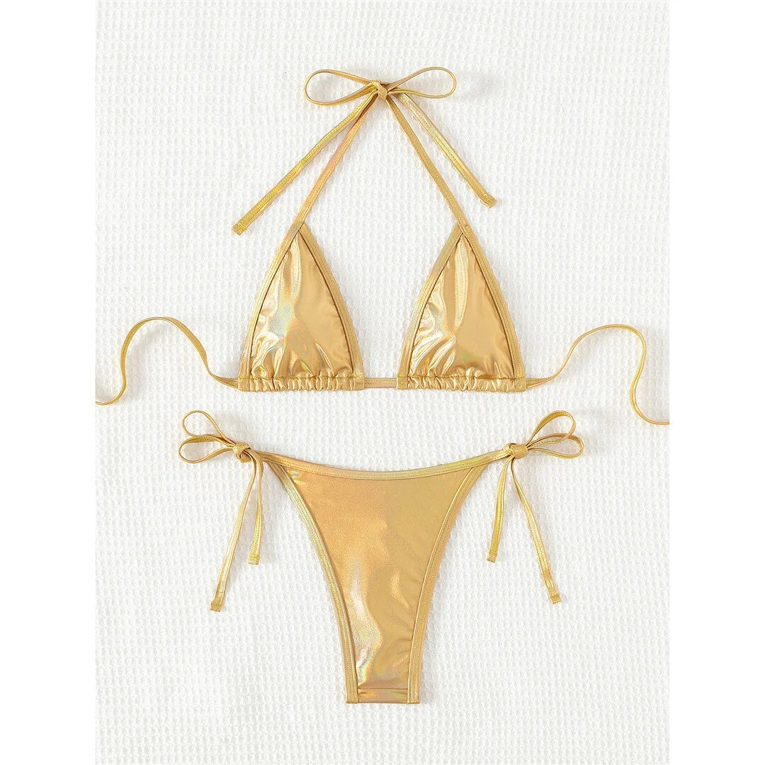 Kate Diamond Rhinestones Mini Thong Bikini