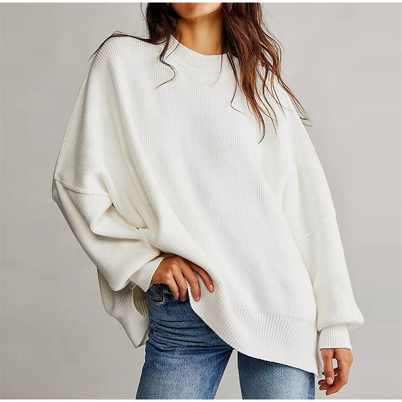 Ella Oversized Slit Knit Women Sweater