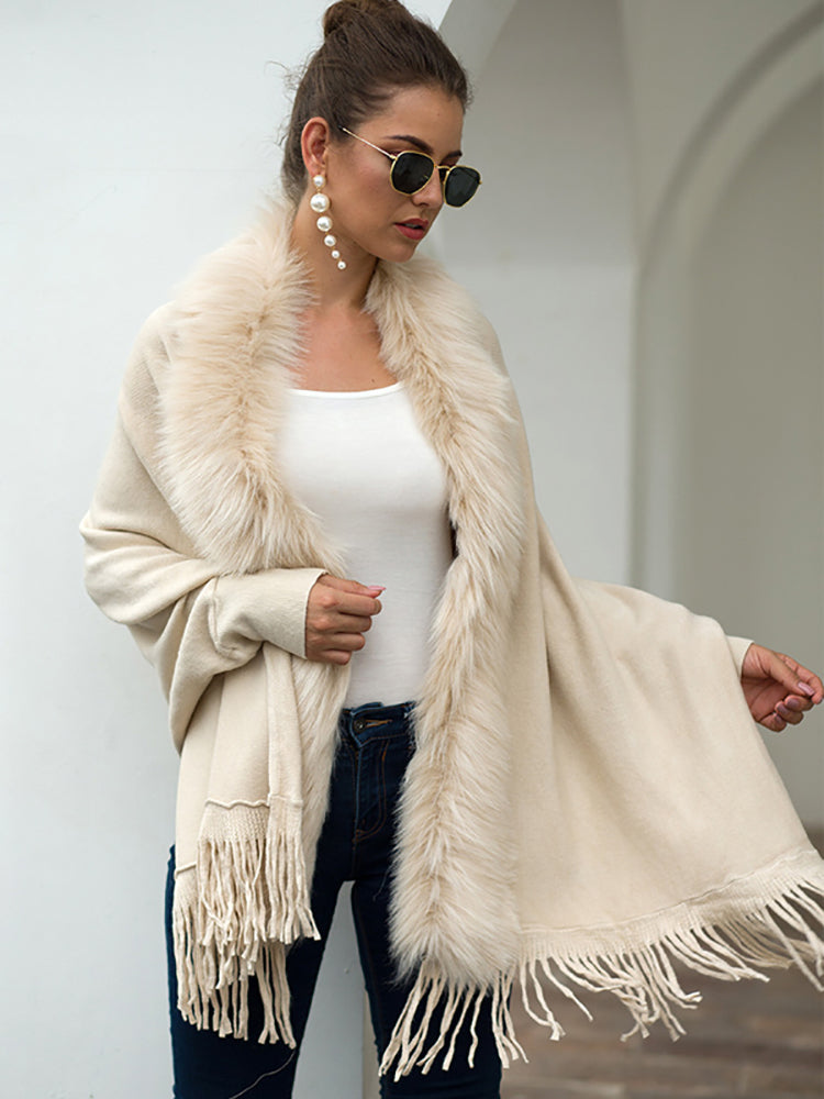 Molly Fur Collar Bohemian Oversized Women Cardigan